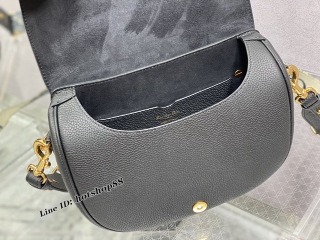 Dior專櫃2022新款全皮女包 迪奧大號黑色最新bobby荔枝紋系列單肩斜挎包 fkd1256